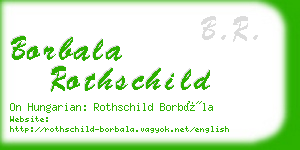 borbala rothschild business card